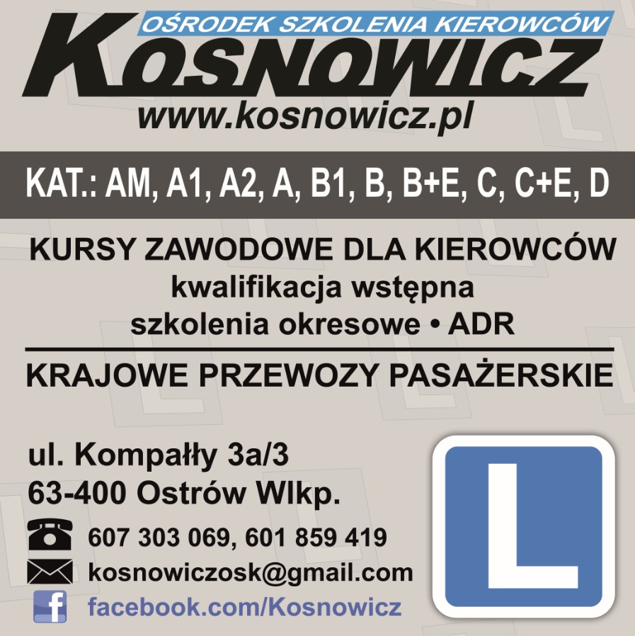 prawo jazdy OSTRÓW WIELKOPOLSKI